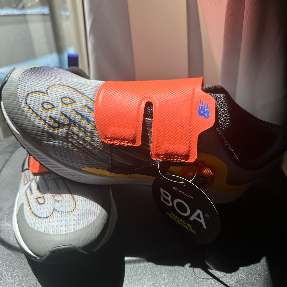 New Balance Gray and Orange Athletic Shoes